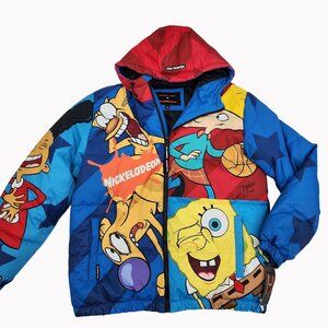 Members Only Nickelodeon Jacket CatDog Rugrats Hey Arnold Spongebob Large NEW